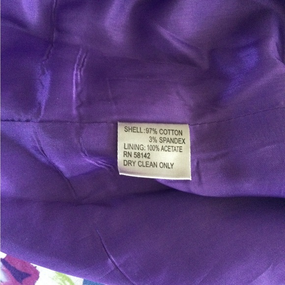 Muse Purple Floral Sleeveless Dress, Size 8 - Picture 7 of 8